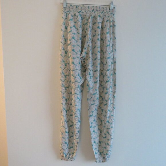 GILLIA HAWAII Floral Print Pull On Pants Festival Summer Boho Bohemian - Size M - Picture 7 of 14